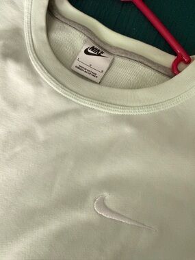 Nike Mint/White Embroidered Swoosh Crewneck